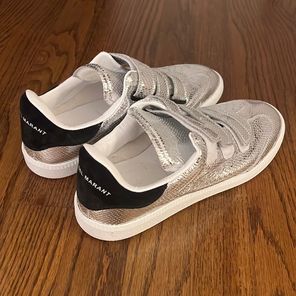 Isabel Marant Beth Velcro Sneaker - Silver - 9